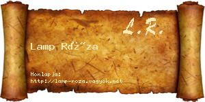 Lamp Róza névjegykártya