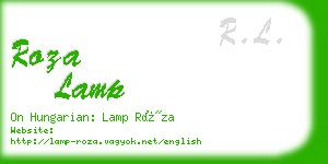 roza lamp business card